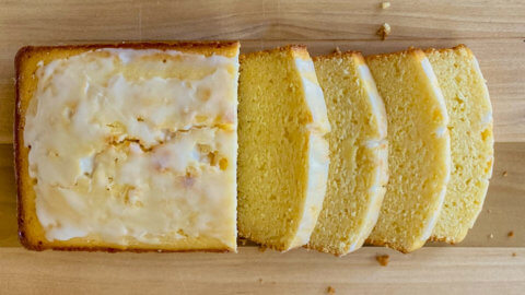 Elderflower Glazed Lemon Loaf Cake