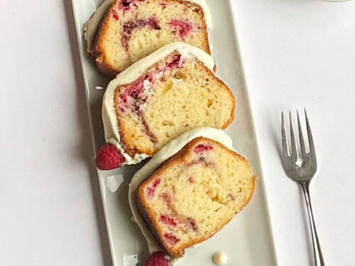 Raspberry Swirl Bundt Cake